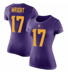 NFL Women's Nike Minnesota Vikings #17 Kendall Wright Purple Rush Pride Name & Number T-Shirt