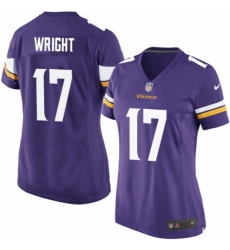Women's Nike Minnesota Vikings #17 Kendall Wright Game Purple Team Color NFL Jersey