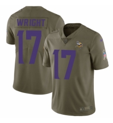 Youth Nike Minnesota Vikings #17 Kendall Wright Limited Olive 2017 Salute to Service NFL Jersey