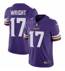 Youth Nike Minnesota Vikings #17 Kendall Wright Purple Team Color Vapor Untouchable Limited Player NFL Jersey