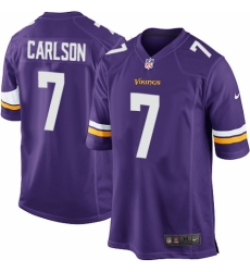 Men's Nike Minnesota Vikings #7 Daniel Carlson Game Purple Team Color NFL Jersey