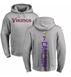 NFL Nike Minnesota Vikings #7 Daniel Carlson Ash Backer Pullover Hoodie
