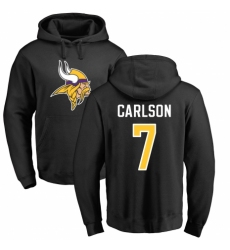 NFL Nike Minnesota Vikings #7 Daniel Carlson Black Name & Number Logo Pullover Hoodie