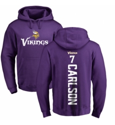 NFL Nike Minnesota Vikings #7 Daniel Carlson Purple Backer Pullover Hoodie