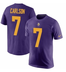 NFL Nike Minnesota Vikings #7 Daniel Carlson Purple Rush Pride Name & Number T-Shirt