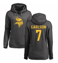 NFL Women's Nike Minnesota Vikings #7 Daniel Carlson Ash One Color Pullover Hoodie
