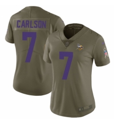 Women's Nike Minnesota Vikings #7 Daniel Carlson Limited Olive 2017 Salute to Service NFL Jersey