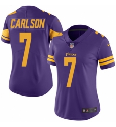 Women's Nike Minnesota Vikings #7 Daniel Carlson Limited Purple Rush Vapor Untouchable NFL Jersey
