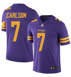 Youth Nike Minnesota Vikings #7 Daniel Carlson Limited Purple Rush Vapor Untouchable NFL Jersey