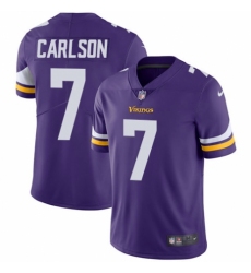 Youth Nike Minnesota Vikings #7 Daniel Carlson Purple Team Color Vapor Untouchable Limited Player NFL Jersey