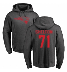 NFL Nike New England Patriots #71 Danny Shelton Ash One Color Pullover Hoodie