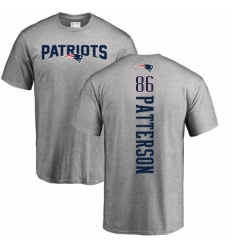 NFL Nike New England Patriots #86 Cordarrelle Patterson Ash Backer T-Shirt