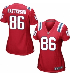 Women's Nike New England Patriots #86 Cordarrelle Patterson Game Red Alternate NFL Jersey