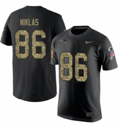 NFL Nike New England Patriots #86 Troy Niklas Black Camo Salute to Service T-Shirt