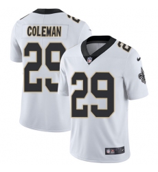 Men's Nike New Orleans Saints #29 Kurt Coleman White Vapor Untouchable Limited Player NFL Jersey