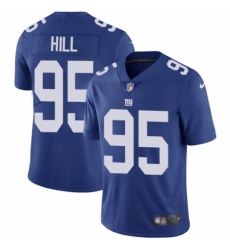 Youth Nike New York Giants #95 B.J. Hill Royal Blue Team Color Vapor Untouchable Elite Player NFL Jersey