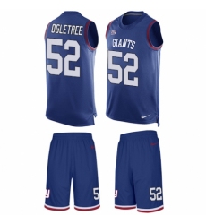 Men's Nike New York Giants #52 Alec Ogletree Limited Royal Blue Tank Top Suit NFL Jersey