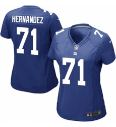 Women's Nike New York Giants #71 Will Hernandez Game Royal Blue Team Color NFL Jersey