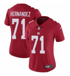 Women's Nike New York Giants #71 Will Hernandez Red Alternate Vapor Untouchable Limited Player NFL Jersey