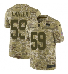 Men's Nike New York Giants #59 Lorenzo Carter Limited Camo 2018 Salute to Service NFL Jersey