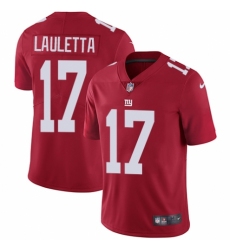 Youth Nike New York Giants #17 Kyle Lauletta Red Alternate Vapor Untouchable Elite Player NFL Jersey