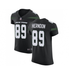 Men's New York Jets #89 Chris Herndon Black Alternate Vapor Untouchable Elite Player Football Jersey