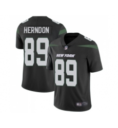Men's New York Jets #89 Chris Herndon Black Alternate Vapor Untouchable Limited Player Football Jersey