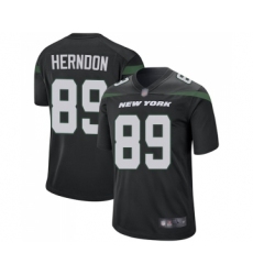 Men's New York Jets #89 Chris Herndon Game Black Alternate Football Jersey