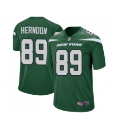 Men's New York Jets #89 Chris Herndon Game Green Team Color Football Jersey