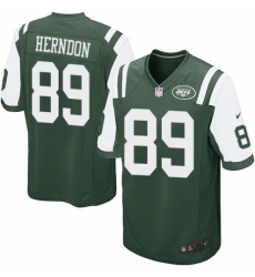 Men's Nike New York Jets #89 Chris Herndon Game Green Team Color NFL Jersey