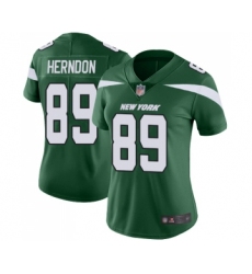 Women's New York Jets #89 Chris Herndon Green Team Color Vapor Untouchable Limited Player Football Jersey