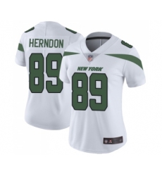 Women's New York Jets #89 Chris Herndon White Vapor Untouchable Limited Player Football Jersey