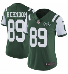 Women's Nike New York Jets #89 Chris Herndon Green Team Color Vapor Untouchable Limited Player NFL Jersey