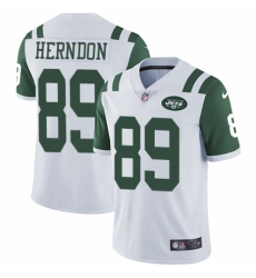 Youth Nike New York Jets #89 Chris Herndon White Vapor Untouchable Elite Player NFL Jersey