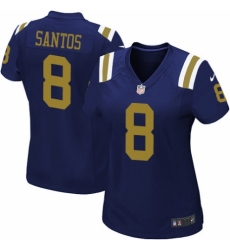 Women's Nike New York Jets #8 Cairo Santos Game Navy Blue Alternate NFL Jersey