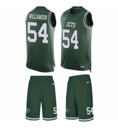 Men's Nike New York Jets #54 Avery Williamson Limited Green Tank Top Suit NFL Jersey
