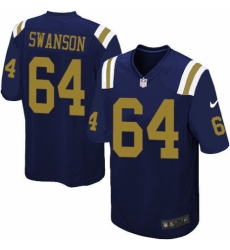 Youth Nike New York Jets #64 Travis Swanson Limited Navy Blue Alternate NFL Jersey