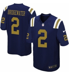 Youth Nike New York Jets #2 Teddy Bridgewater Elite Navy Blue Alternate NFL Jersey