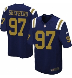 Men's Nike New York Jets #97 Nathan Shepherd Game Navy Blue Alternate NFL Jersey
