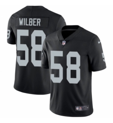 Youth Nike Oakland Raiders #58 Kyle Wilber Black Team Color Vapor Untouchable Elite Player NFL Jersey