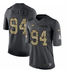 Youth Nike Philadelphia Eagles #94 Haloti Ngata Limited Black 2016 Salute to Service NFL Jersey