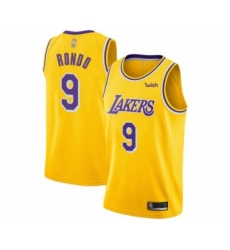 Youth Los Angeles Lakers #9 Rajon Rondo Swingman Gold Basketball Jersey - Icon Edition