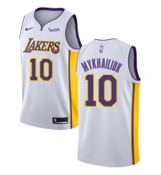 Women's Nike Los Angeles Lakers #10 Sviatoslav Mykhailiuk Swingman White NBA Jersey - Association Edition