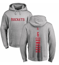 NBA Nike Houston Rockets #6 Vincent Edwards Ash Backer Pullover Hoodie