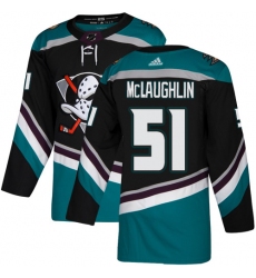 Men's Adidas Anaheim Ducks #51 Blake McLaughlin Authentic Black Teal Third NHL Jersey