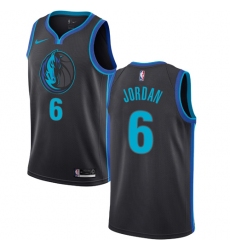 Youth Nike Dallas Mavericks #6 DeAndre Jordan Swingman Charcoal NBA Jersey - City Edition