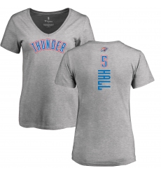 NBA Women's Nike Oklahoma City Thunder #5 Devon Hall Ash Backer T-Shirt