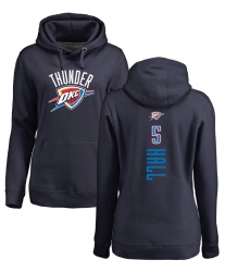 NBA Women's Nike Oklahoma City Thunder #5 Devon Hall Navy Blue Backer Pullover Hoodie