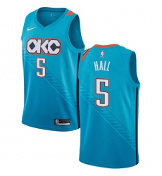 Youth Nike Oklahoma City Thunder #5 Devon Hall Swingman Turquoise NBA Jersey - City Edition