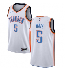 Youth Nike Oklahoma City Thunder #5 Devon Hall Swingman White NBA Jersey - Association Edition